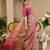 pink shimmer handloom cotton blend saree with floral print (sfshmr26)