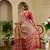 pink shimmer handloom cotton blend saree with floral print (sfshmr26)