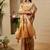 cream mustard shimmer handloom cotton blend digital print saree (sfshmr18)