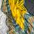  New Printed Georgette Yellow Color Mirror Work Saree With Blouse Set For Women's