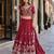 Maroon Silk Semi Stitched Lehenga Choli with Embroidery & Sequence Work