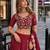 Maroon Silk Semi Stitched Lehenga Choli with Embroidery & Sequence Work