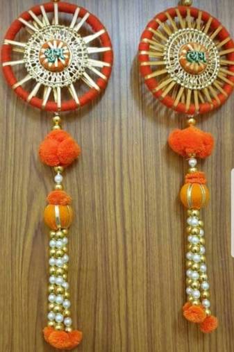 handmade shubh labh jaal chudi hanging for decorationhanging decor hanging (pack of 2)