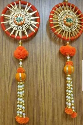 handmade shubh labh jaal chudi hanging for decorationhanging decor hanging (pack of 2)
