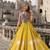 Yellow Silk Blend Free Size Stitched Navratri Lehenga Choli with Kutchi Gamthi Work