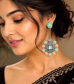 Boho Colorful Statement Earrings for Women | Handmade Enamel Drop Earrings 
