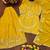 Yellow chinon silk sequence embriordered sharara suit