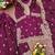 Deep purple fendy silk sequence embriordered sharara suit
