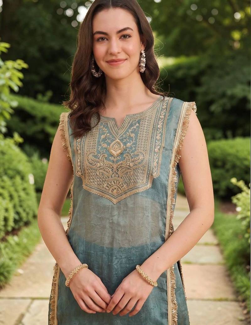 Women Ethnic Motifs Embroidered Regular Kurta with Palazzos