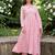 Floral Embroidered Empire Thread Work Chanderi Silk Kurta Trousers & With Dupatta