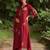 Women Floral Embroidered Regular Thread Work Chanderi Silk Kurta with Trousers & With Dupatta