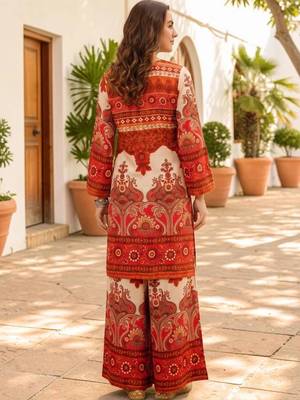 Women Ethnic Motifs Printed Regular Kurta with Palazzos 4