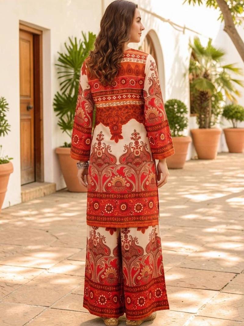 Women Ethnic Motifs Printed Regular Kurta with Palazzos