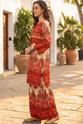 Women Ethnic Motifs Printed Regular Kurta with Palazzos