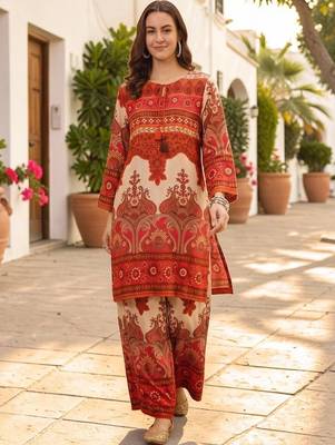 Women Ethnic Motifs Printed Regular Kurta with Palazzos 7