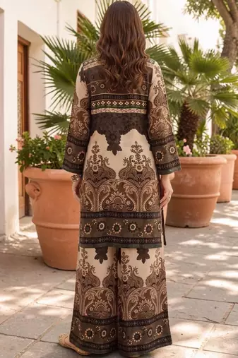 Women Ethnic Motifs Printed Regular Kurti with Palazzos