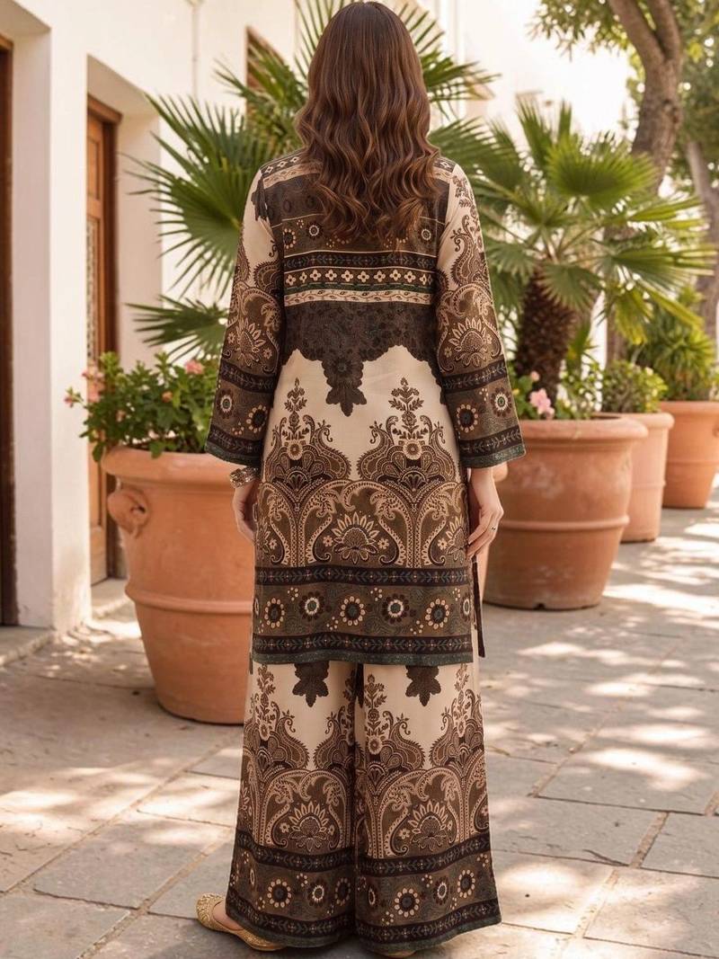 Women Ethnic Motifs Printed Regular Kurti with Palazzos