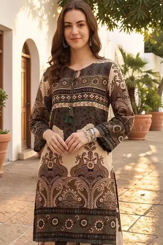Women Ethnic Motifs Printed Regular Kurti with Palazzos