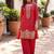Women Ethnic Motifs Embroidered Regular Thread Work Silk Crepe Kurta with Palazzos & With Dupatta