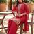 Women Ethnic Motifs Embroidered Regular Thread Work Silk Crepe Kurta with Palazzos & With Dupatta