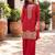 Women Ethnic Motifs Embroidered Regular Thread Work Silk Crepe Kurta with Palazzos & With Dupatta