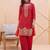 Women Ethnic Motifs Embroidered Regular Silk Crepe Kurta with Palazzos & With Dupatta