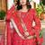 Women Leheriya Dyed Regular Kurta with Trousers & With Dupatta