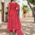 Women Leheriya Dyed Regular Kurta with Trousers & With Dupatta