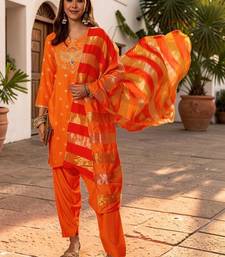 Women Ethnic Motifs Embroidered Regular Kurta with Patiala & Dupatta