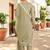 Women Embroidered Thread Work Pure Cotton Kurta with Trousers & With Dupatta