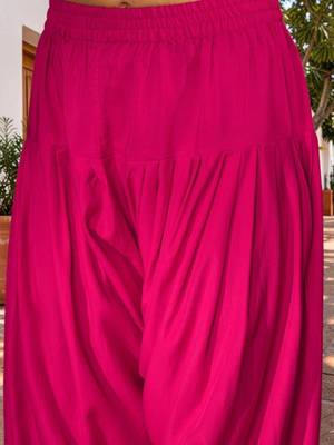 Women Ethnic Motifs Embroidered Regular Kurta with Patiala & With Dupatta 4