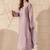 Women Floral Embroidered Regular Thread Work Silk Crepe Kurta with Trousers & With Dupatta