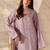 Women Floral Embroidered Regular Thread Work Silk Crepe Kurta with Trousers & With Dupatta