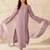 Women Floral Embroidered Regular Thread Work Silk Crepe Kurta with Trousers & With Dupatta