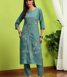 Women Embroidered Regular Kurta Set