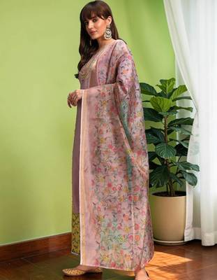 Women Ethnic Motifs Embroidered Regular Thread Work Kurta with Palazzos & With Dupatta 3