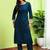 Women Ethnic Motifs Embroidered Regular Thread Work Pure Cotton Kurta with Trousers
