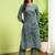 Women Floral Embroidered Regular Thread Work Pure Cotton Kurta with Trousers
