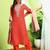 Women Ethnic Motifs Printed Regular Thread Work Pure Cotton Kurta with Trousers & With Dupatta