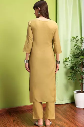 Women Floral Embroidered Regular Thread Work Pure Cotton Kurta with Trousers