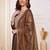 Women Ethnic Motifs Embroidered Regular Thread Work Chanderi Silk Kurta with Trousers & With Dupatta