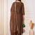 Women Ethnic Motifs Embroidered Regular Thread Work Chanderi Silk Kurta with Trousers & With Dupatta