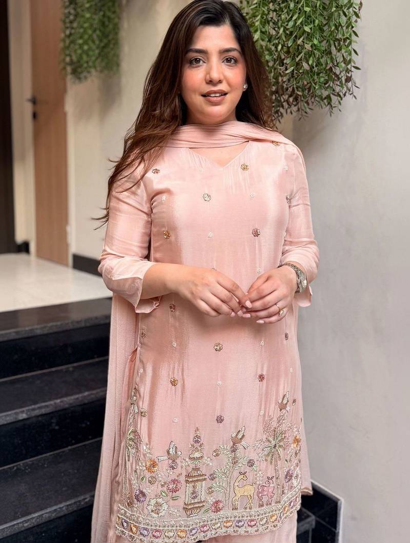Women Ethnic Motifs Embroidered Regular Thread Work Kurta with Palazzos & With Dupatta