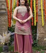 Women Ethnic Motifs Embroidered Regular Kurta with Palazzos & With Dupatta
