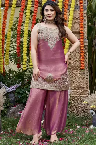 Women Ethnic Motifs Embroidered Regular Kurta with Palazzos & With Dupatta