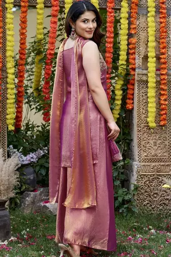Women Ethnic Motifs Embroidered Regular Kurta with Palazzos & With Dupatta