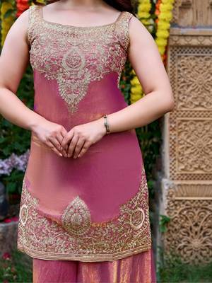 Women Ethnic Motifs Embroidered Regular Kurta with Palazzos & With Dupatta 5
