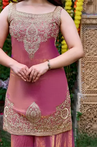 Women Ethnic Motifs Embroidered Regular Kurta with Palazzos & With Dupatta