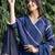 Women Dyed Angrakha Kurta with Trousers & With Dupatta