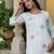 Women Floral Printed Regular Pure Silk Kurta with Trousers
